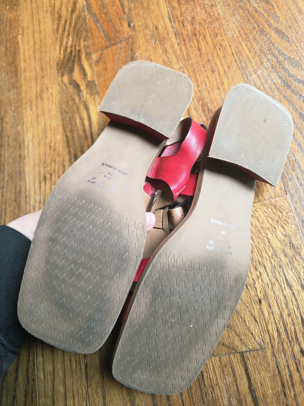 Red Women’s Fisherman Leather Sandals - Comfortable Summer Buckle Sandals